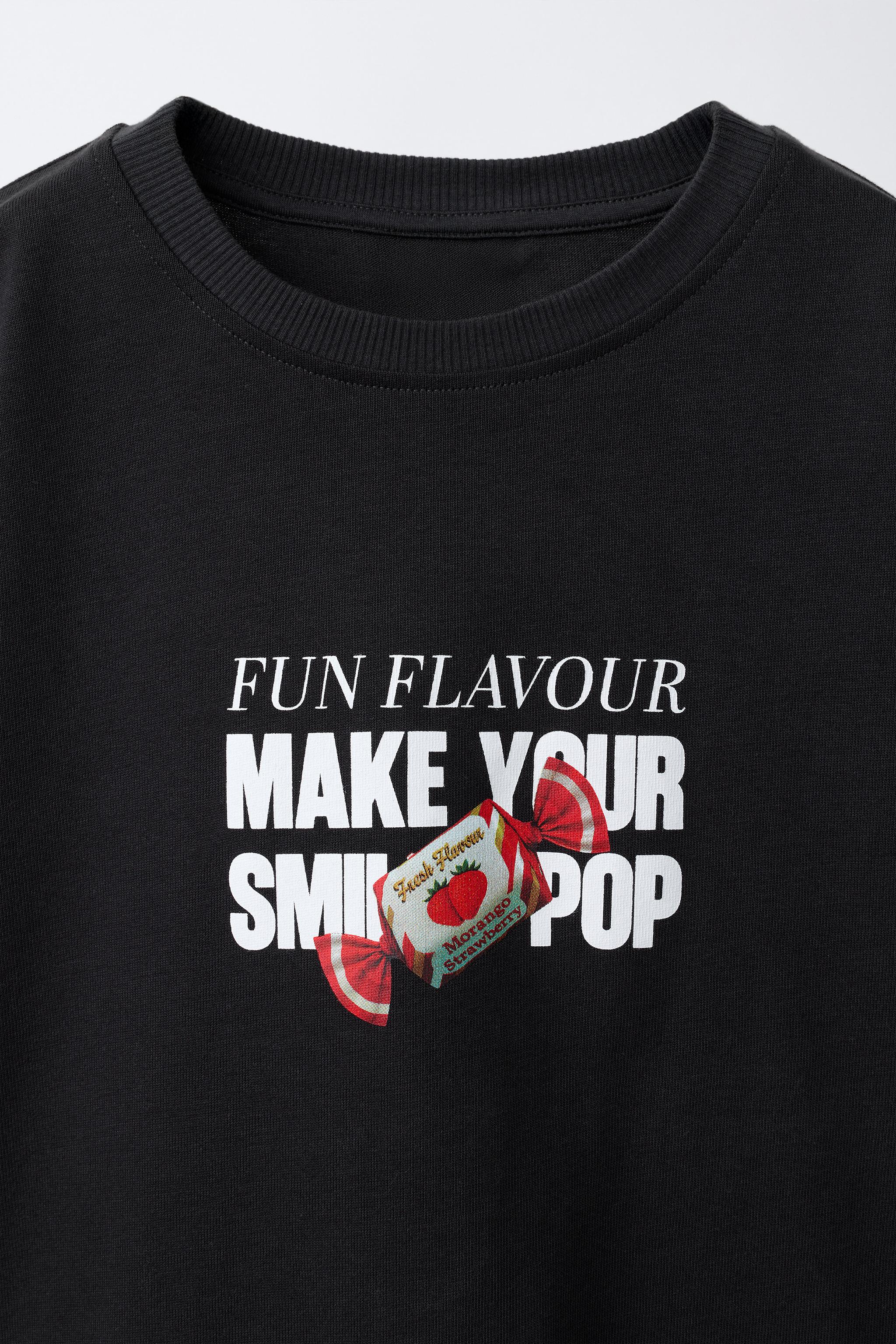 CHERRY AND CARAMEL PRINT T-SHIRT